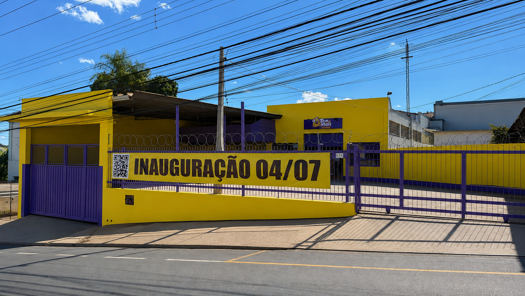 Fachada da nova loja Tem Di Mais na Avenida Madre Maria Teodora, 614, em Piracicaba